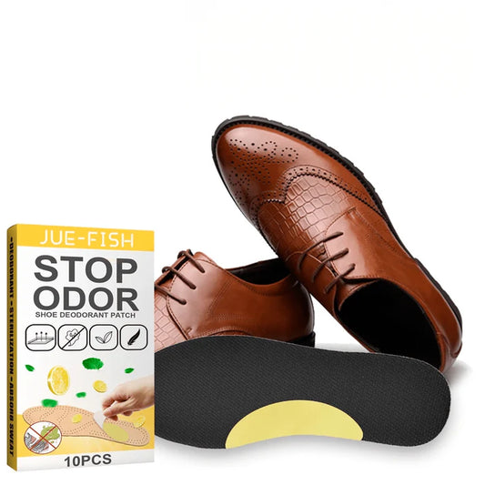 Deodorant Shoe Patches - 10 Pack - Long-Lasting Freshness with Lemon Scent